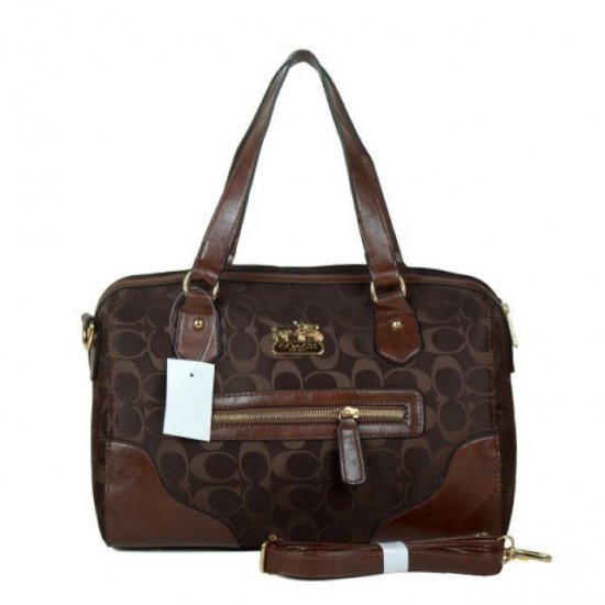 Coach Legacy In Monogram Medium Coffee Totes BZC | Coach Outlet Canada - Click Image to Close